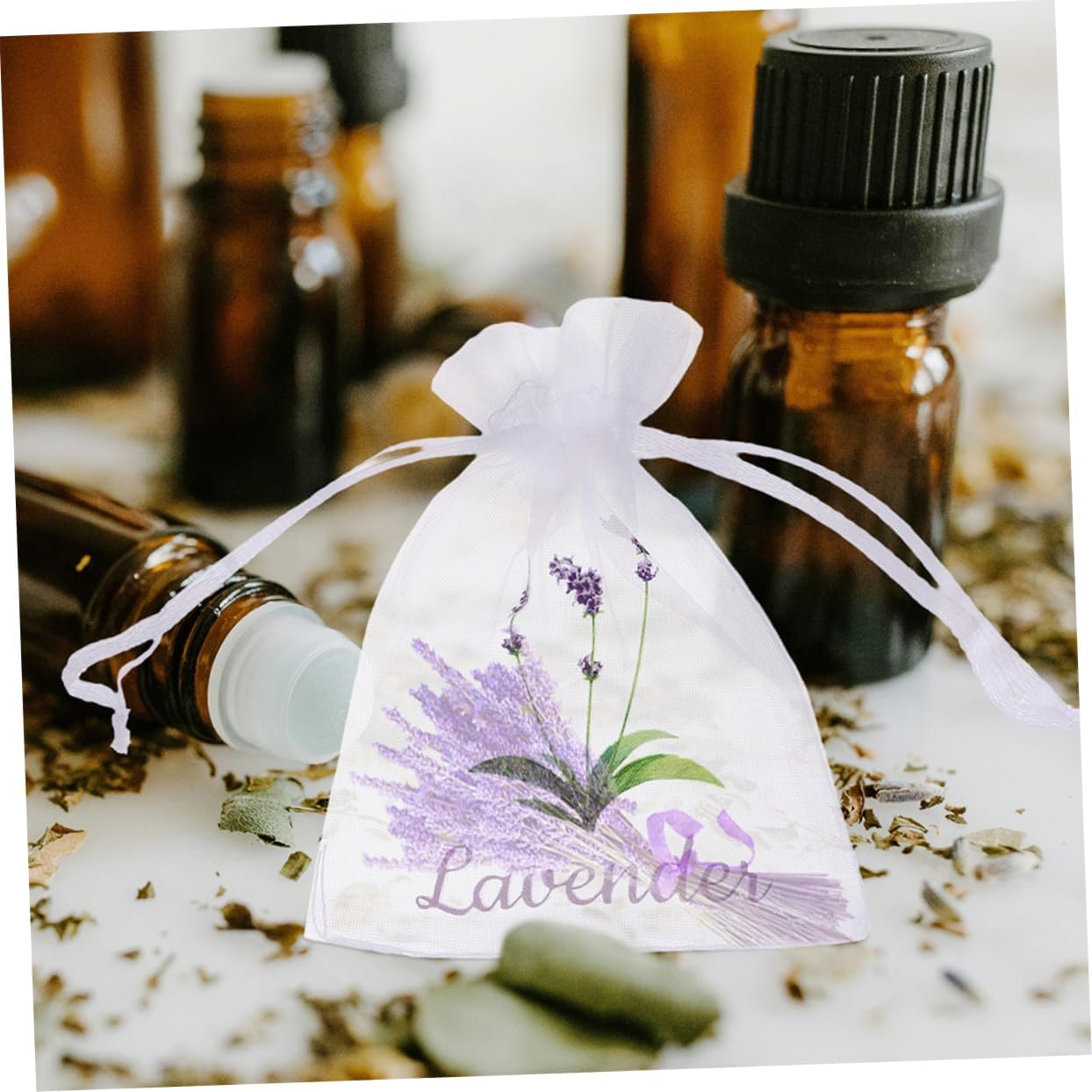 50PCS Empty Drawstring Sachet Bags for Lavender Tea