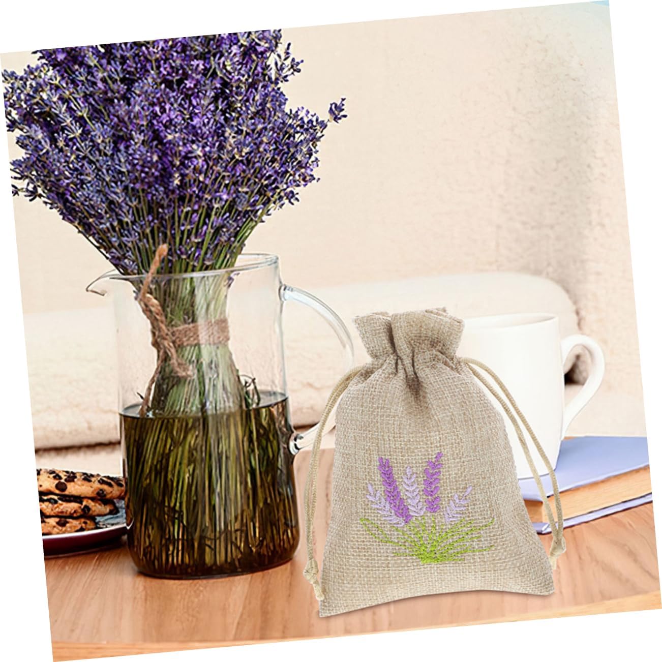 5pcs Dried Lavender Sachet Bags Empty Fragrance Pouches Reusable