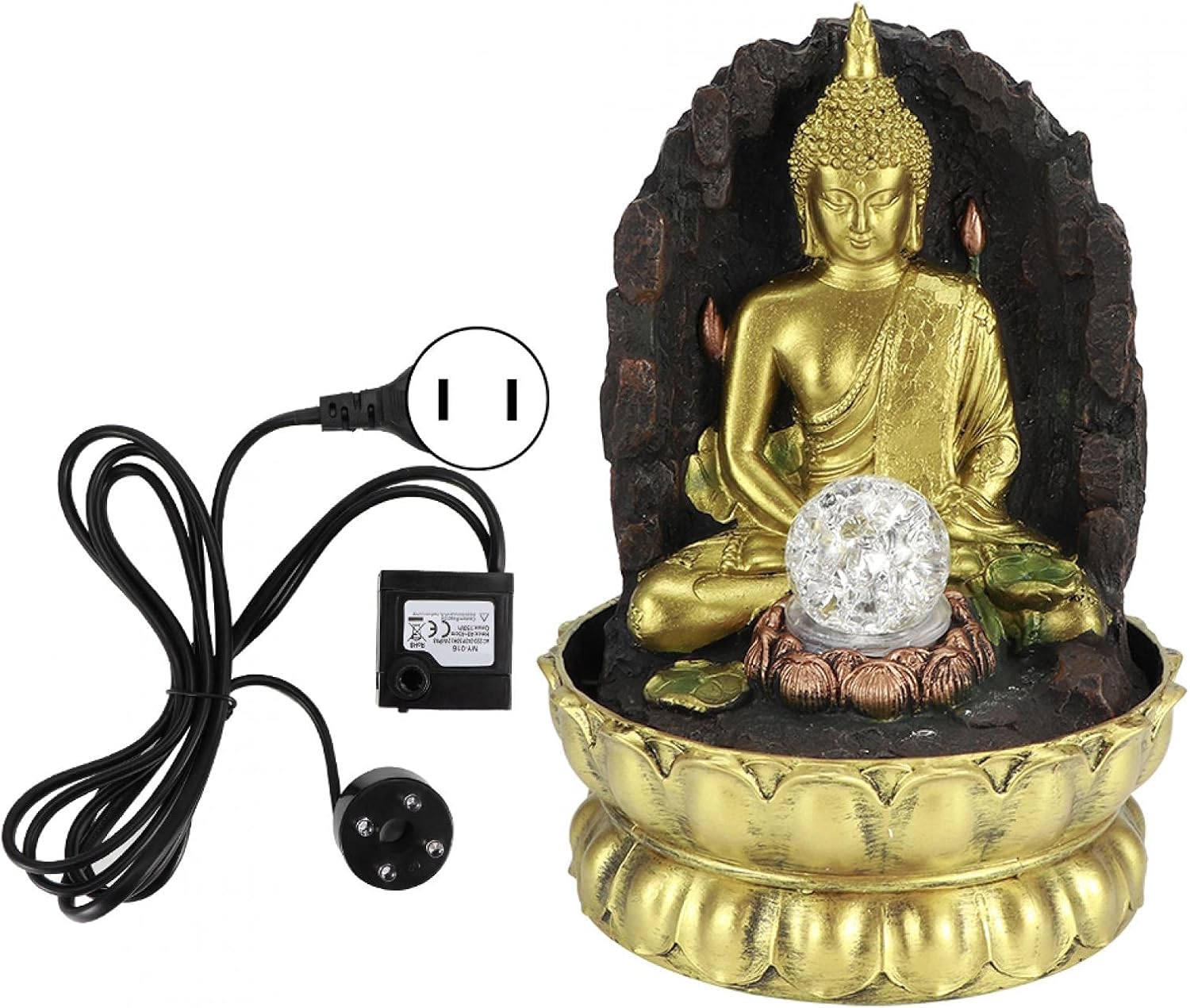 108 Inch Tall Buddha Tabletop Fountain with Light