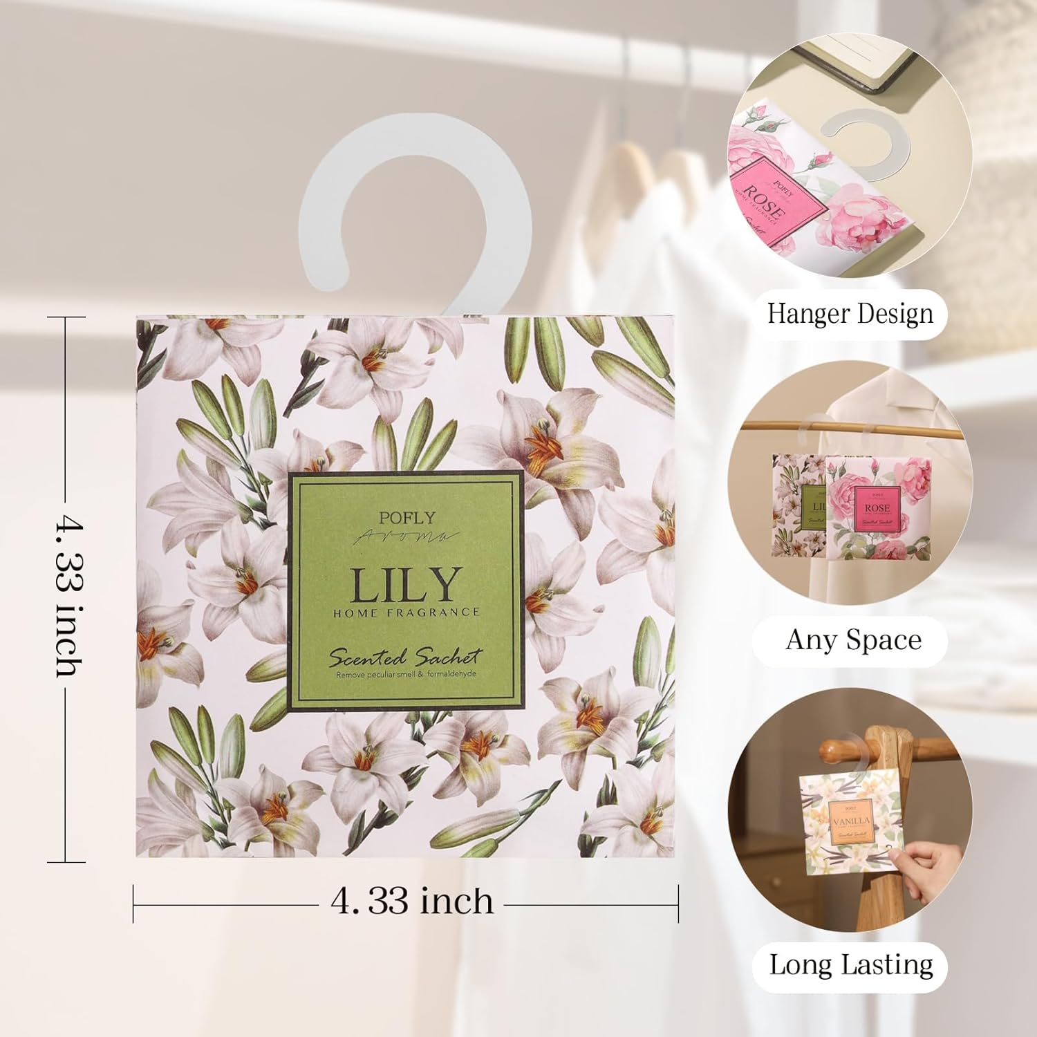 12 Pack Lily Scented Sachets for Home