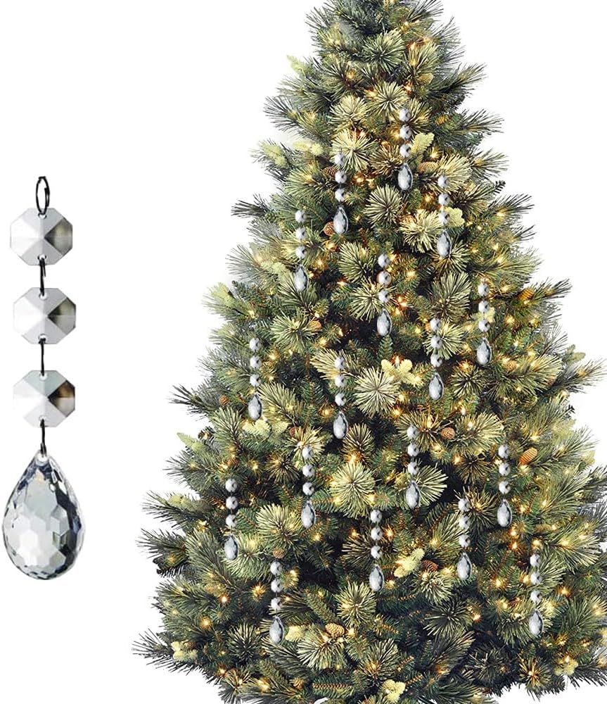 HOHIYA 30 Pcs Acrylic Crystal Ornaments for Christmas Tree