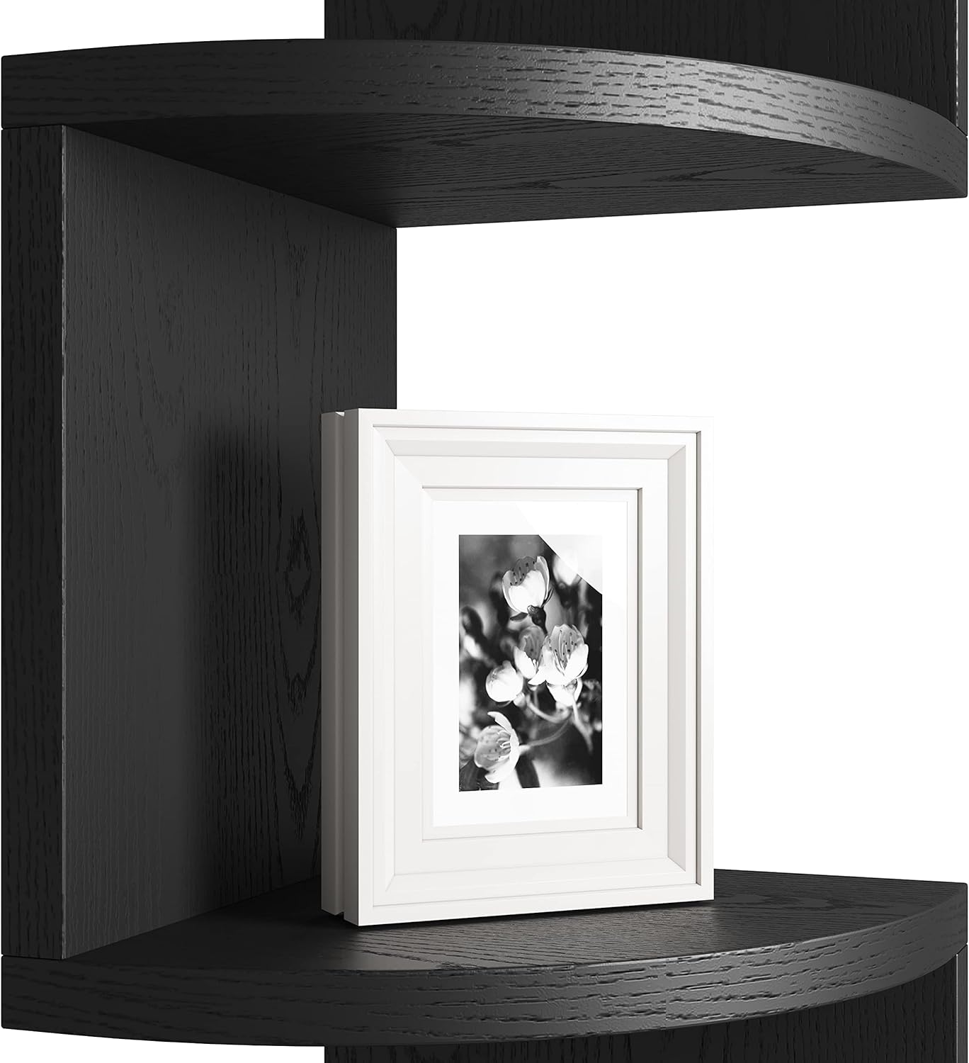 GREENDEW 5-Tier Wall Mount Floating Corner Shelf Black