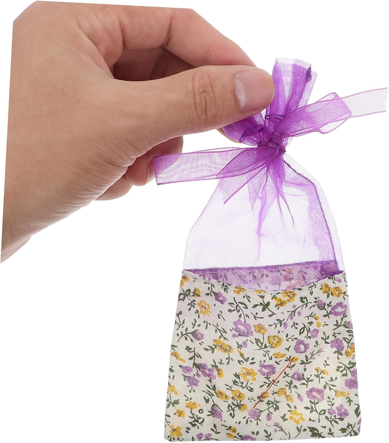 10Pcs Lavender Sachet Bags Organza Drawstring Storage for Aromatherapy