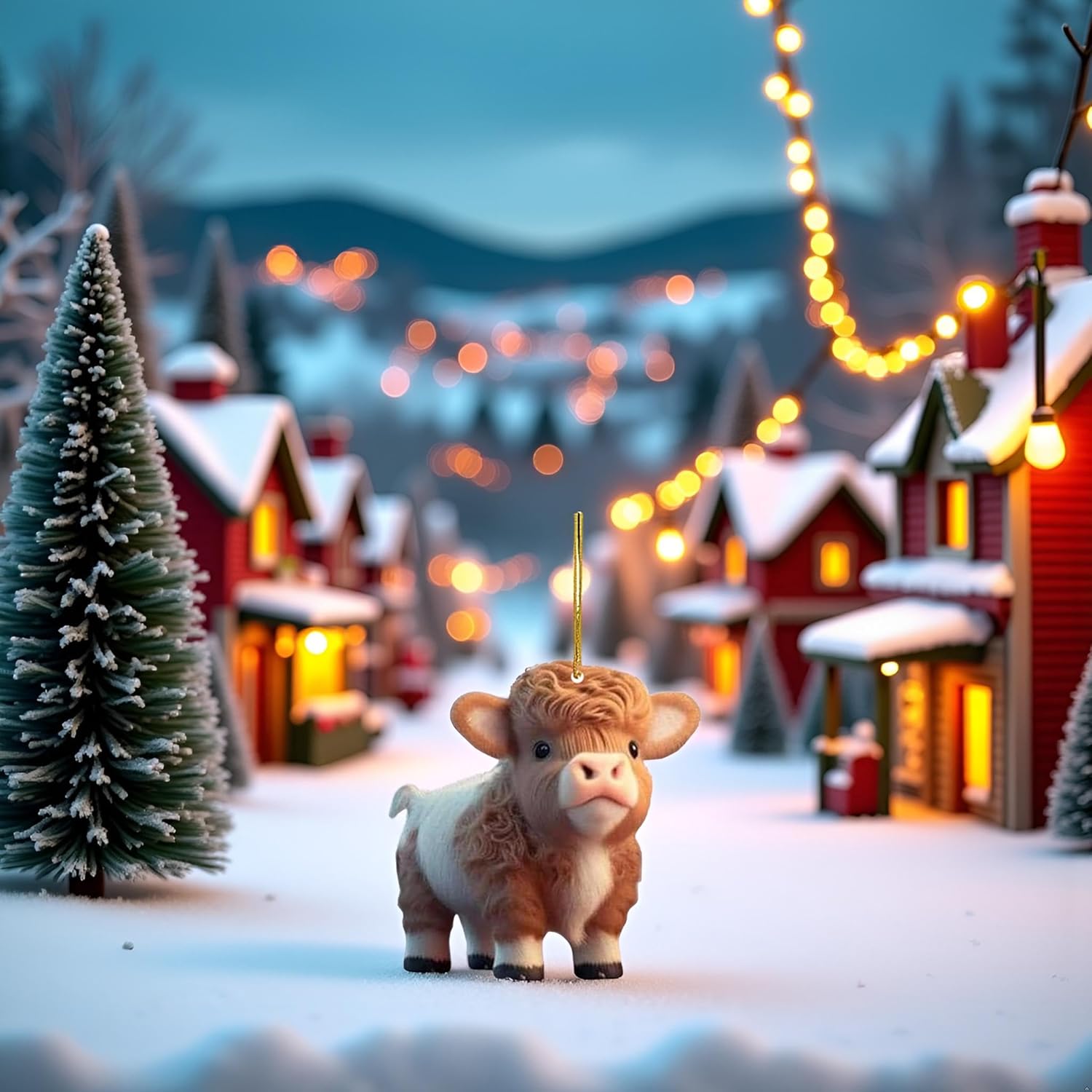 Cute Cartoon Cow Hanging Ornament for Cars and Backpacks