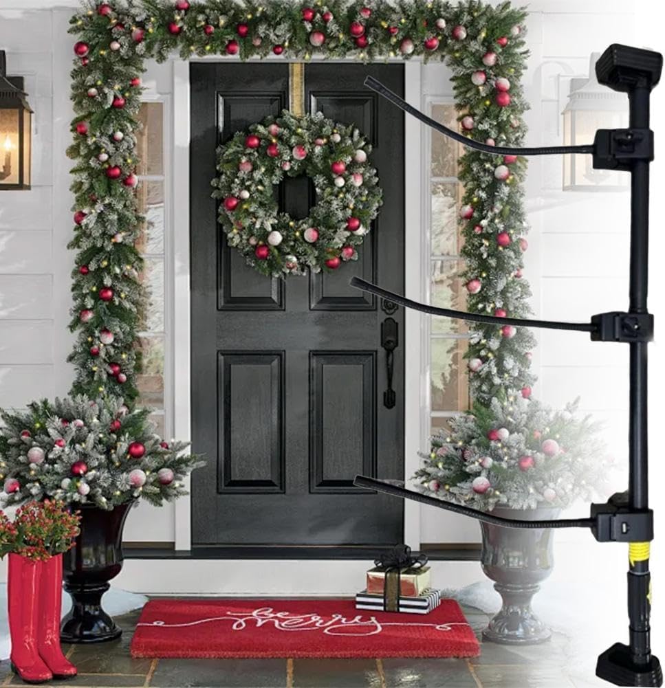 Adjustable Double Door Christmas Decoration Hanger No Tools Needed