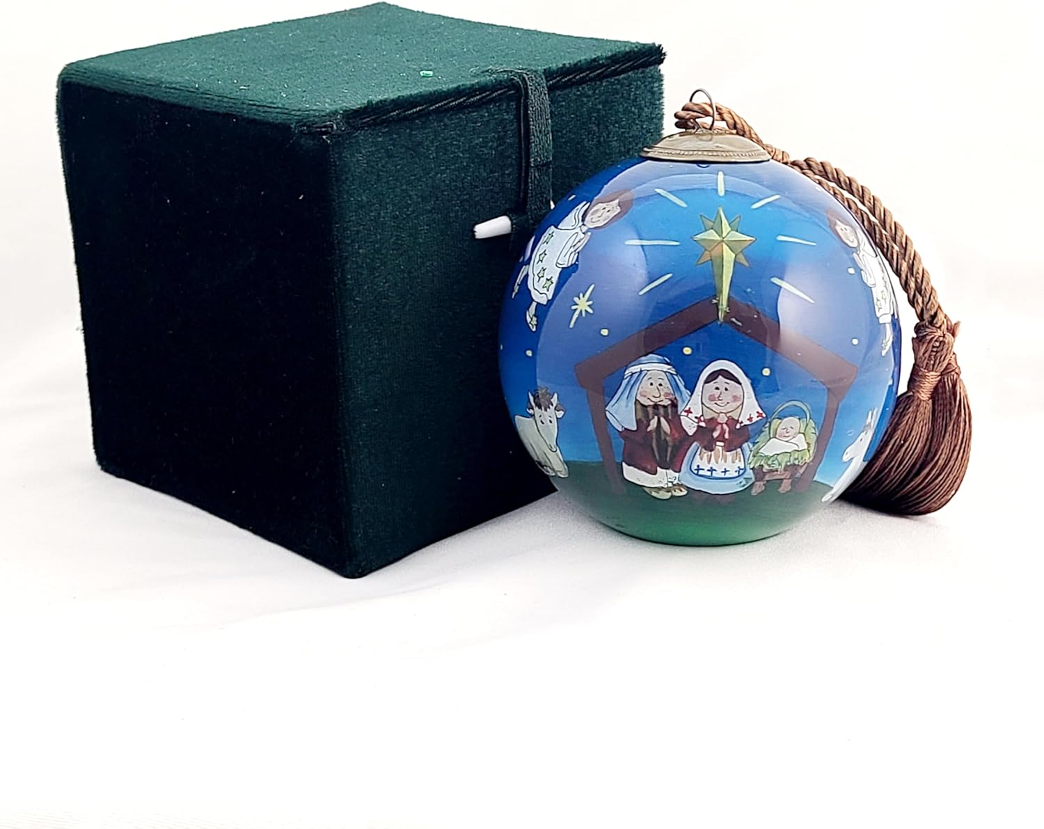 Honeylet Artisan Inside-Painted Glass Ornament