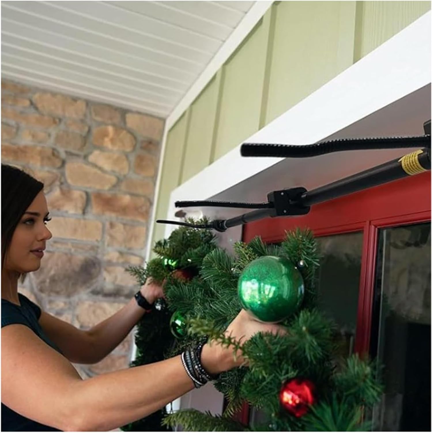 Adjustable Garland Hanger for Front Door No Screws Damage Free
