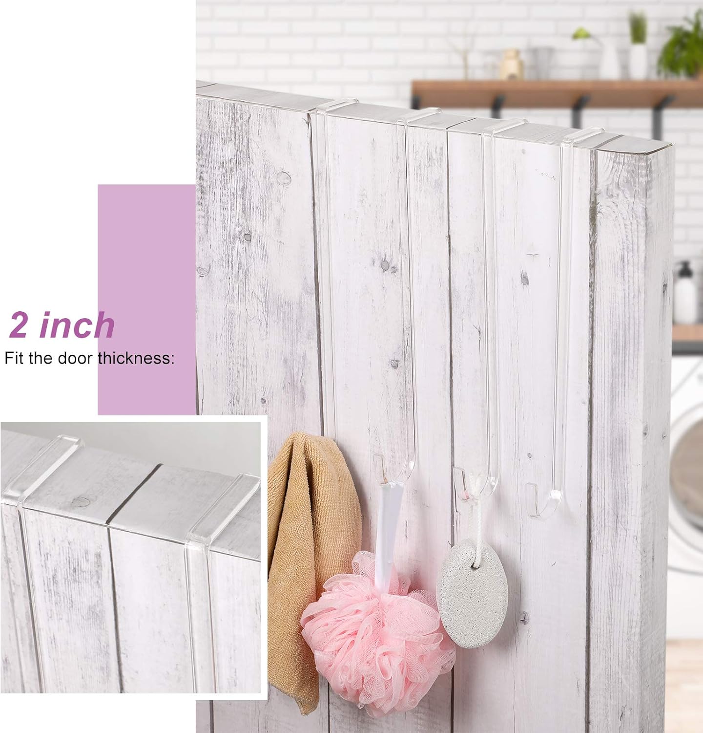 Ripeng 6 Piece 12 Inch Plastic Wreath Hanger for Front Door