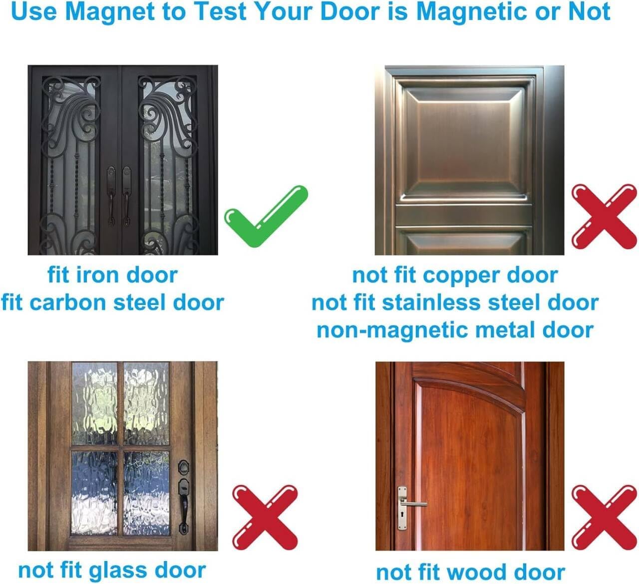 Magnetic Wreath Hanger 2 Pack for Refrigerator and Metal Doors