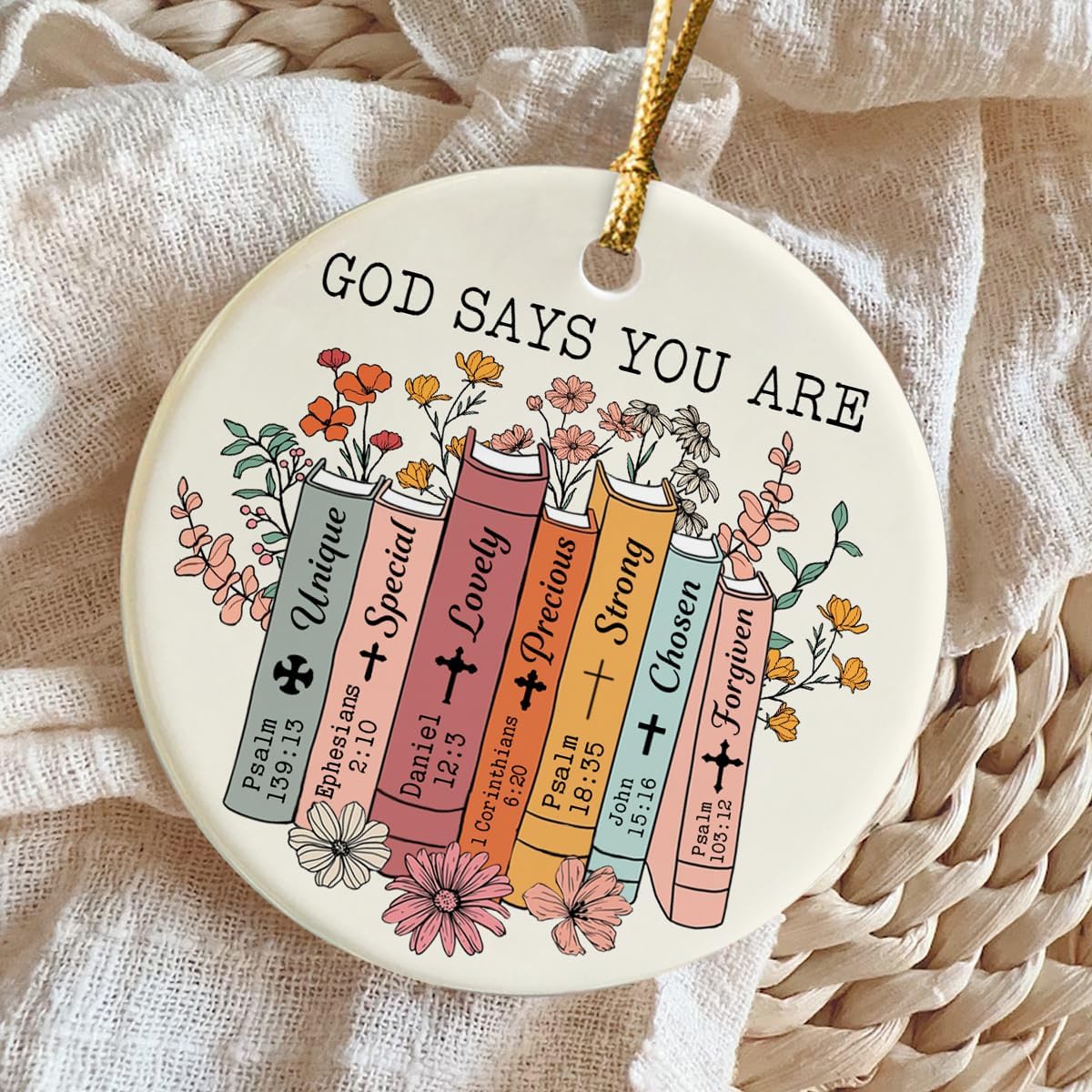 Christian Faith Ceramic Hanging Ornament 2025