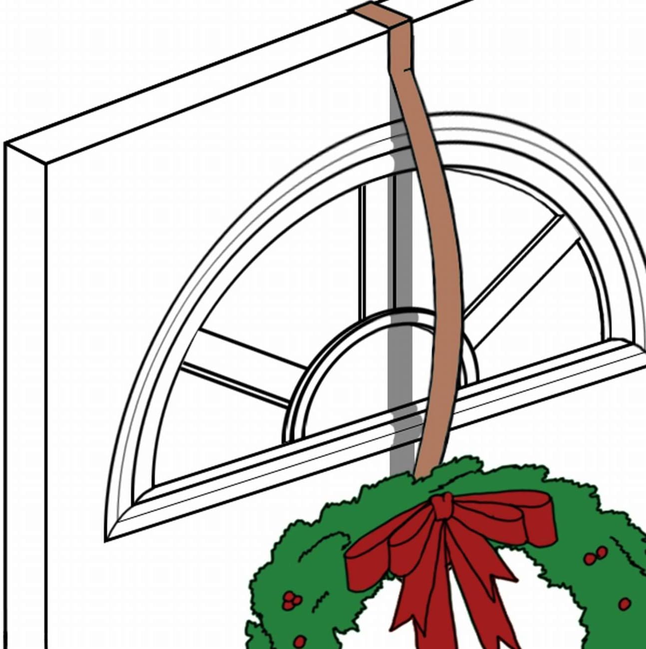 Haute Decor HighProfile Curved Wreath Hanger - Matte Black