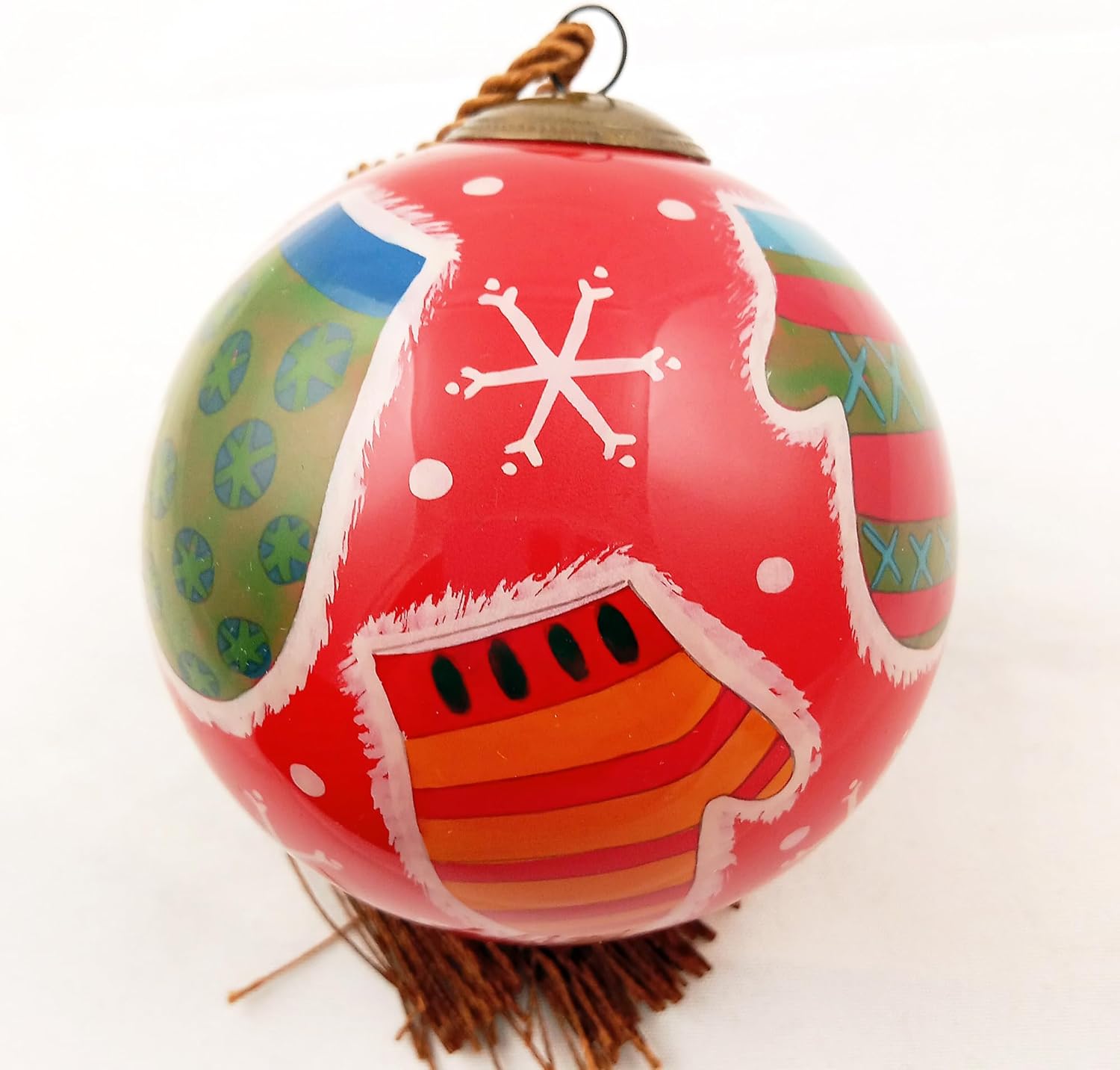Handcrafted Inside-Painted Glass Ornament - Premium Art with Gift Box