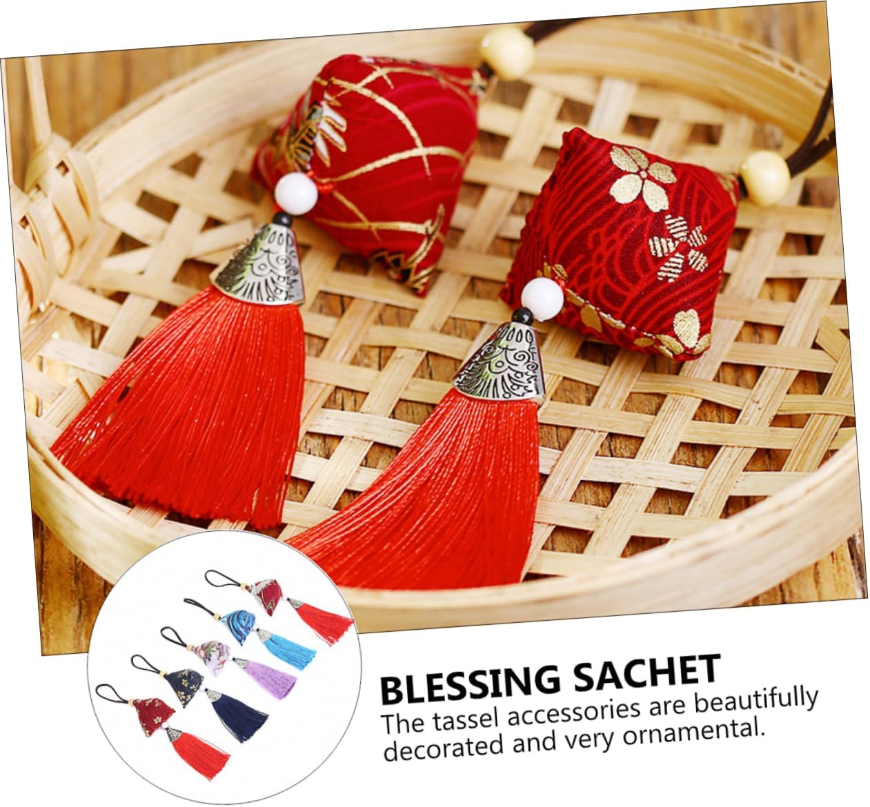 5pcs Handmade Scented Omamori Pendants for Blessing Loved Ones