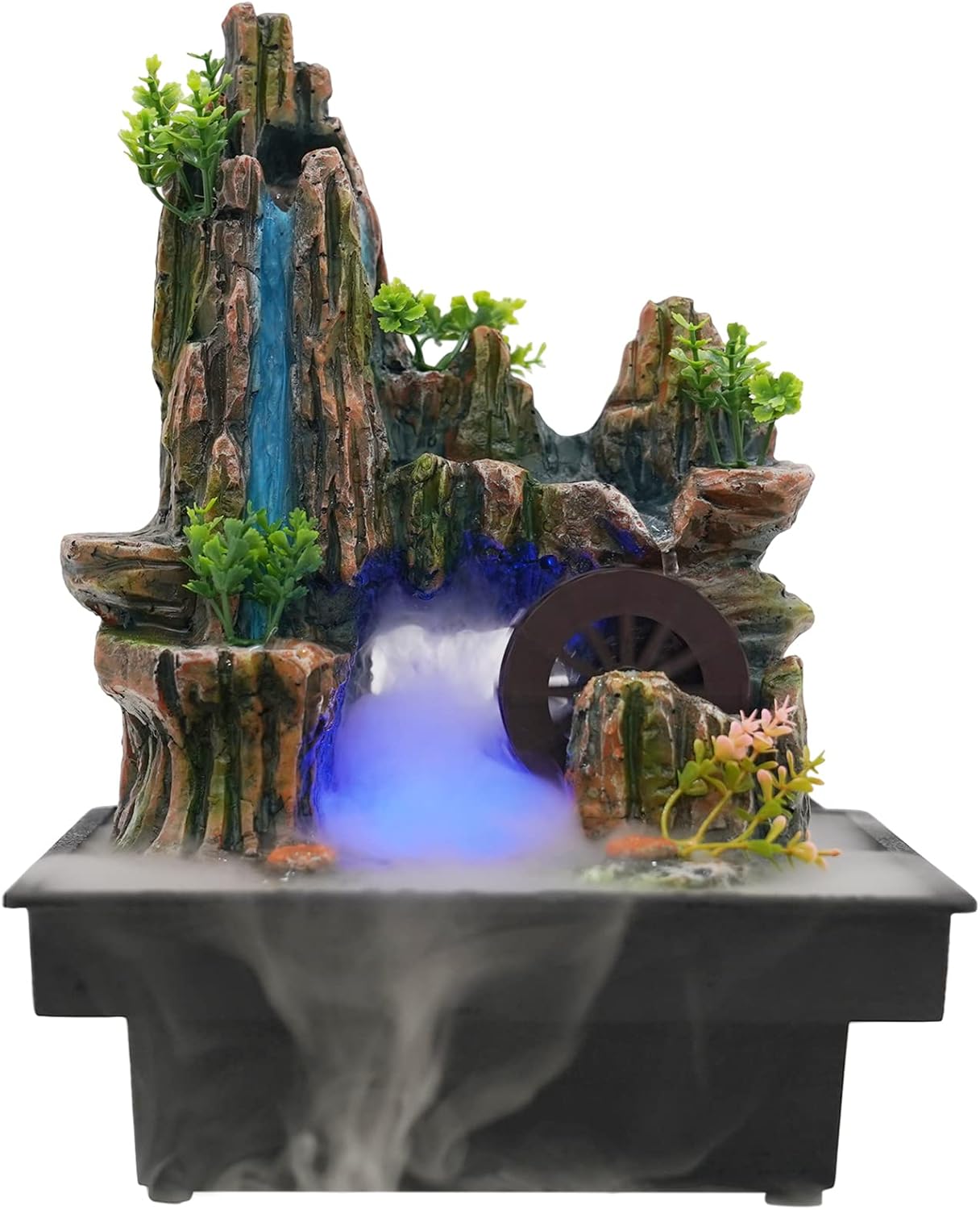 Small Fountain Rockery with LED Light and Atomizer