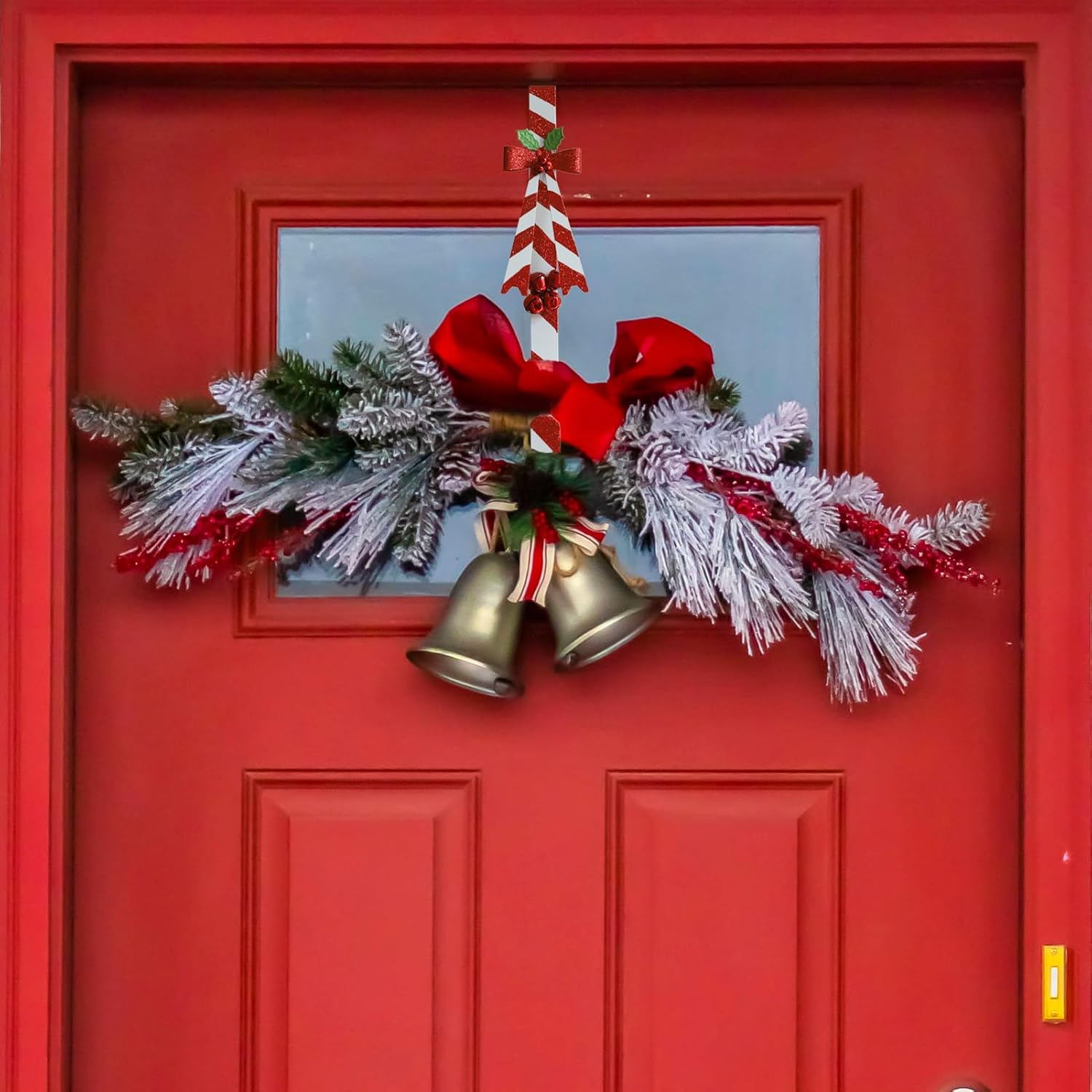 2 Pack Candy Cane Wreath Hangers for Front Door