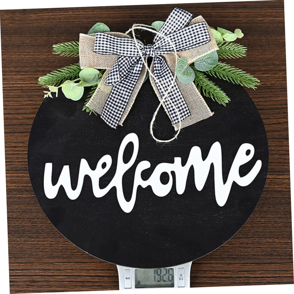 PRETYZOOM Elegant Door Wreath Hanger Welcome Board Decor