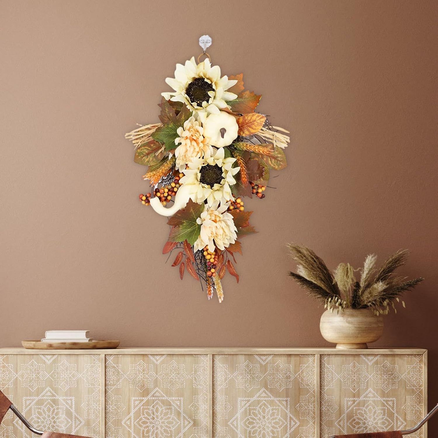 Esquirla Teardrop Hanging Fall Wreath 45cm