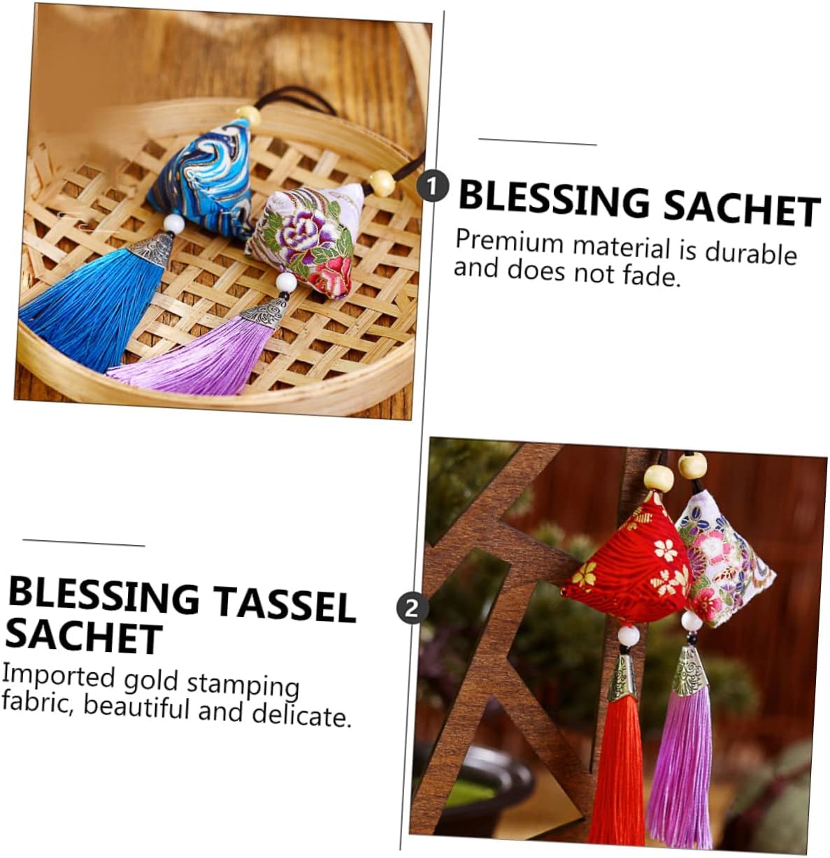 5pcs Handmade Scented Omamori Pendants for Blessing Loved Ones