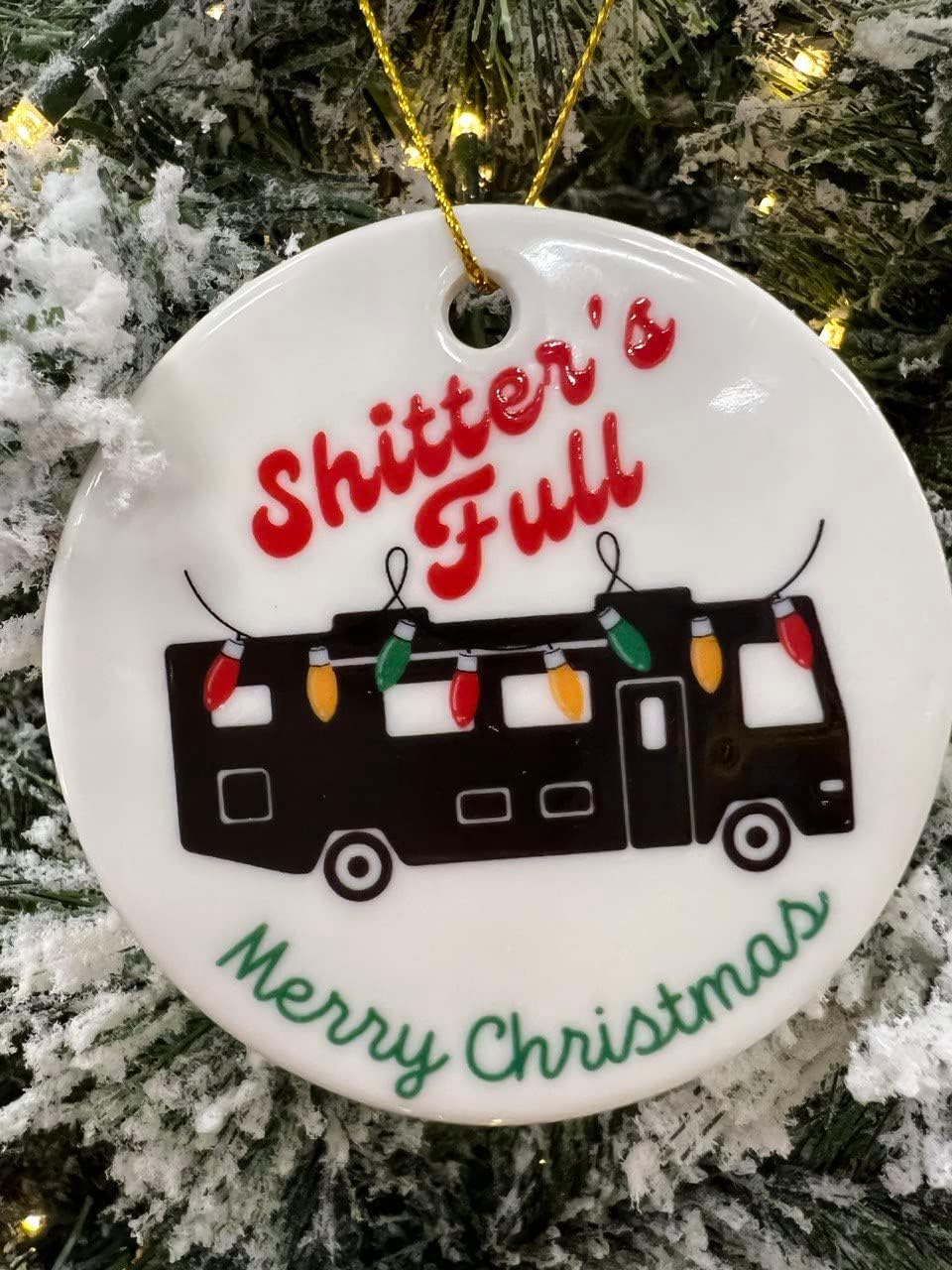 Zilker Home Christmas Ornaments - Cousin Eddie RV Chaos Chevy Chase Movie Gift