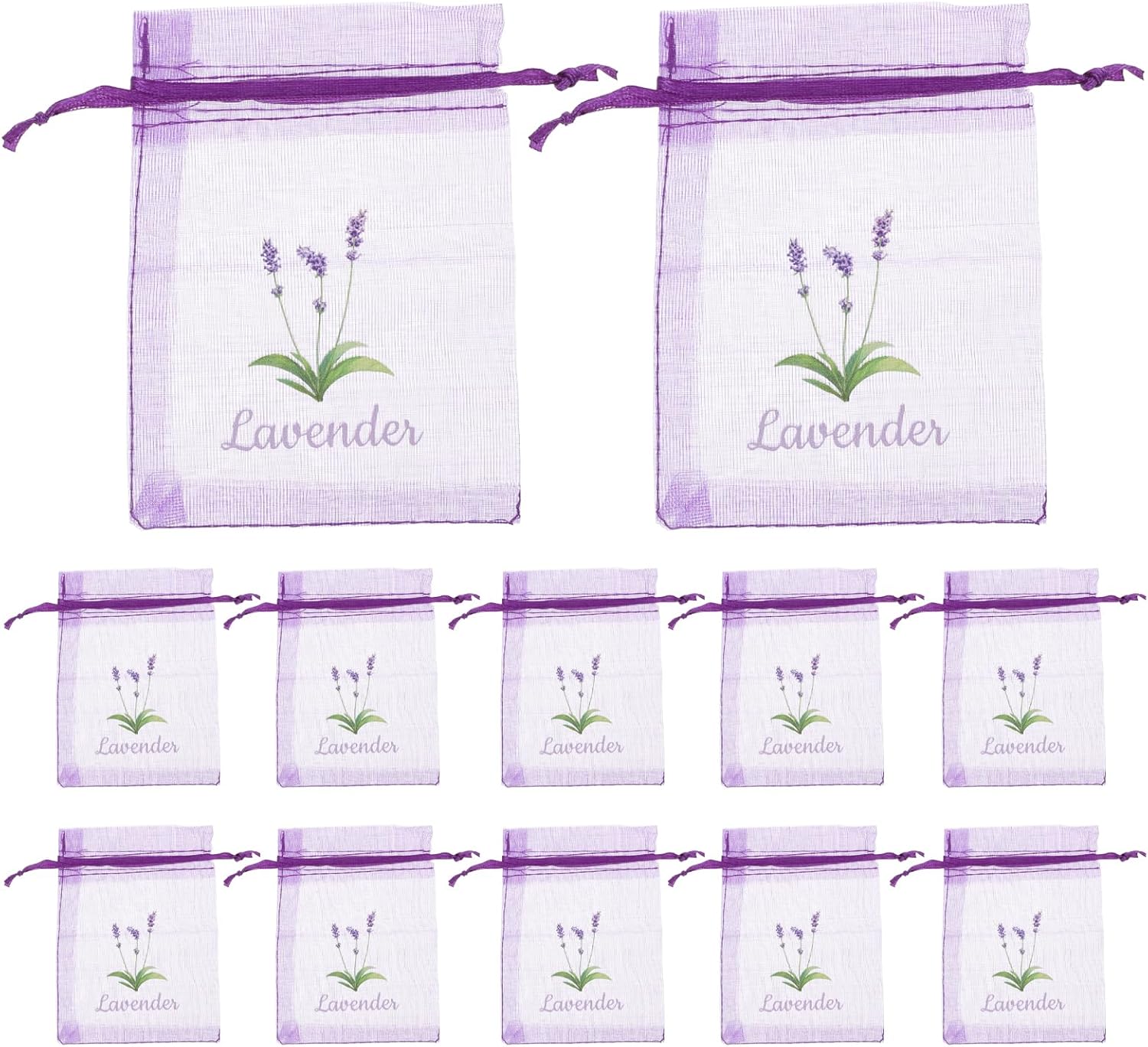 LUOZZY 20pc Lavender Pattern Sachet Bags for DIY