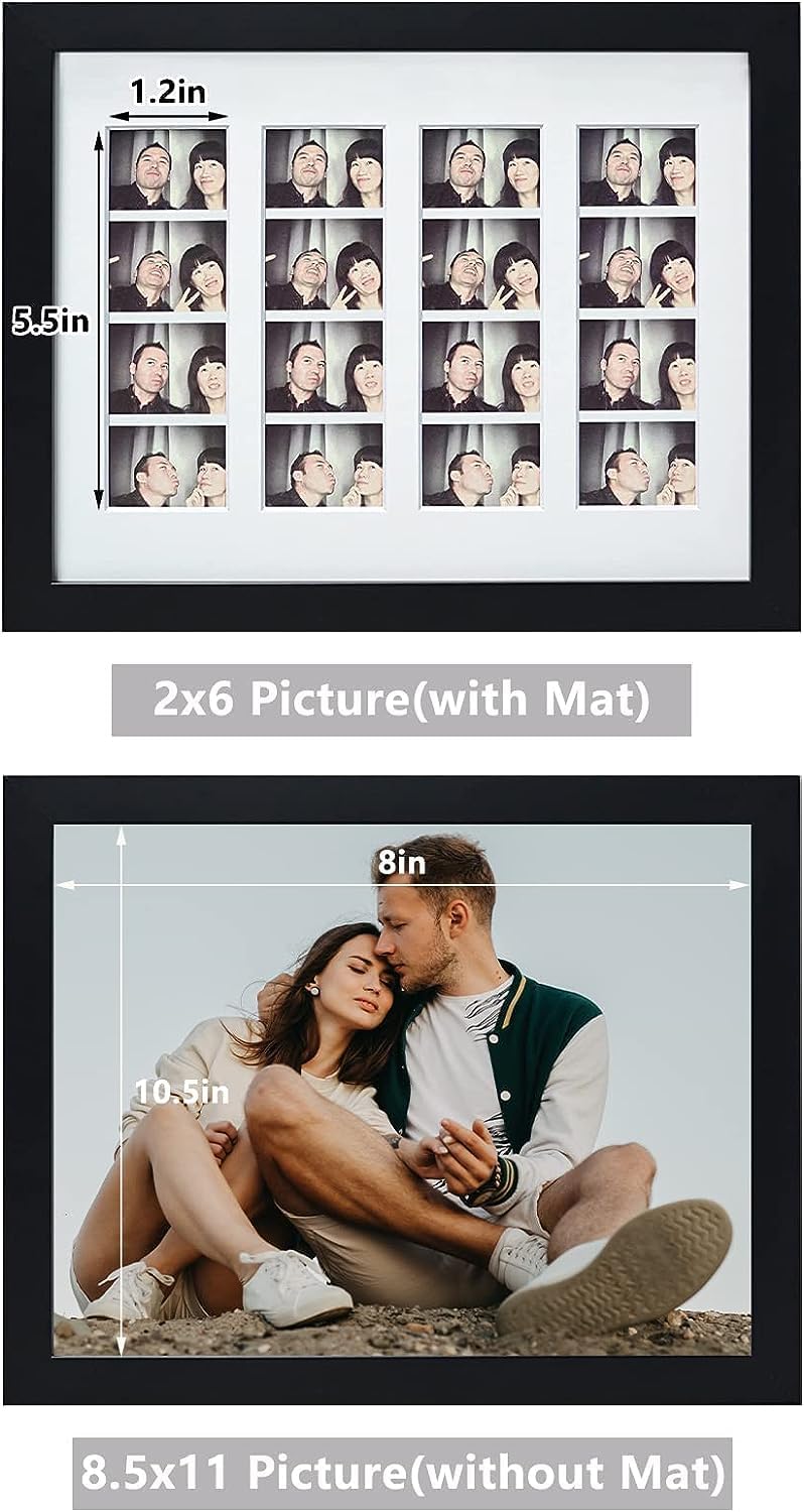 Golden State Art 85x11 Photo Frame with Mat 2 Pack