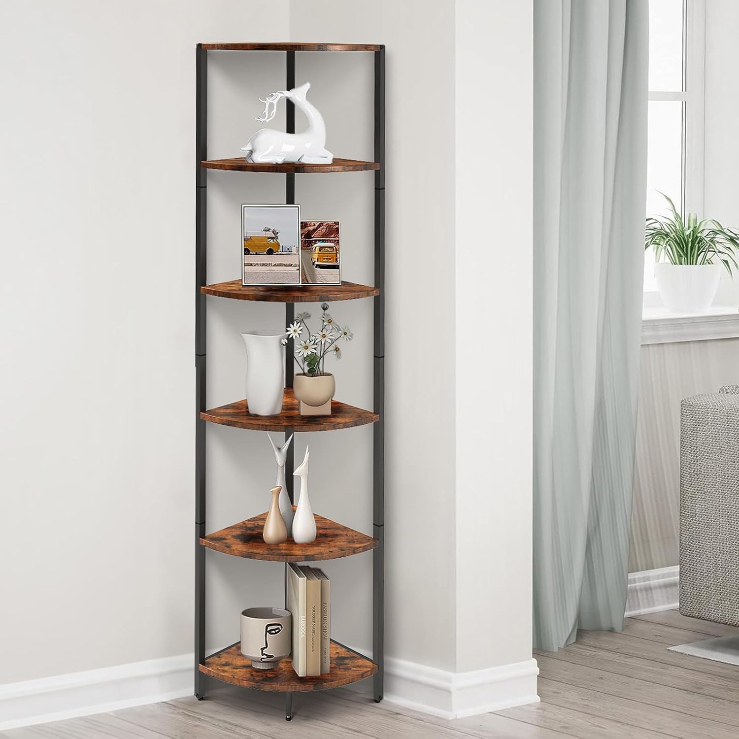 IRCPEN 6 Tier Corner Shelf Storage Organizer