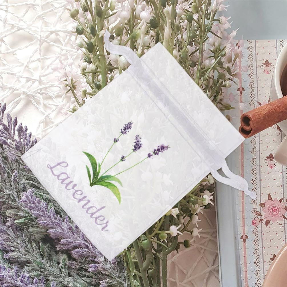 HOLIDYOYO 50pcs Lavender Sachet Bags for Home Aromatherapy Storage and Gifts