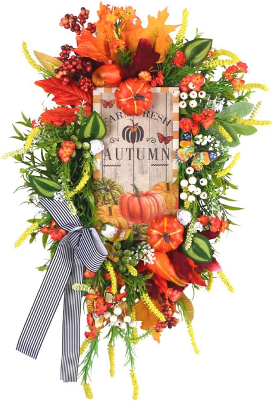 Thanksgiving Wooden Door Wreath Decor Hanger