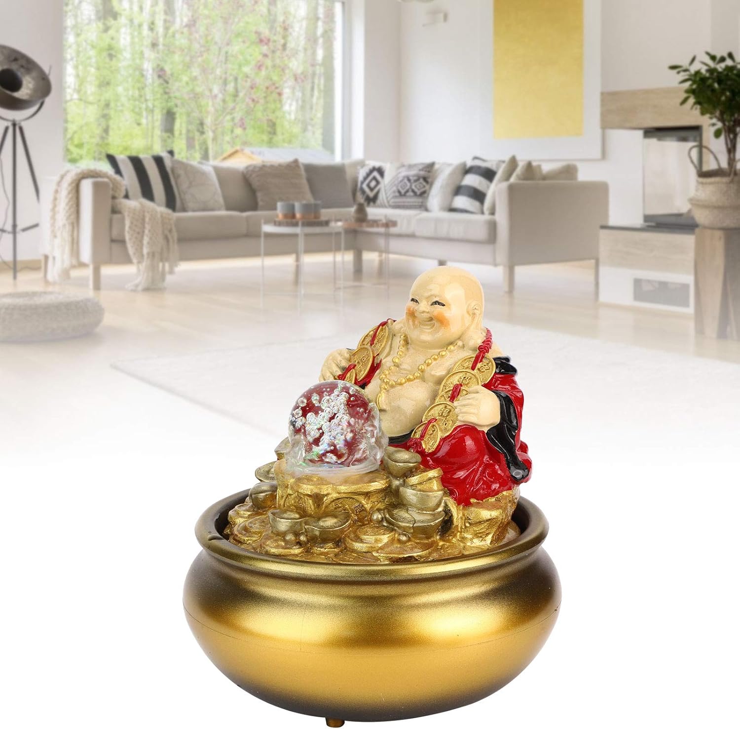 LED Tabletop Fountain with Decorative Ball