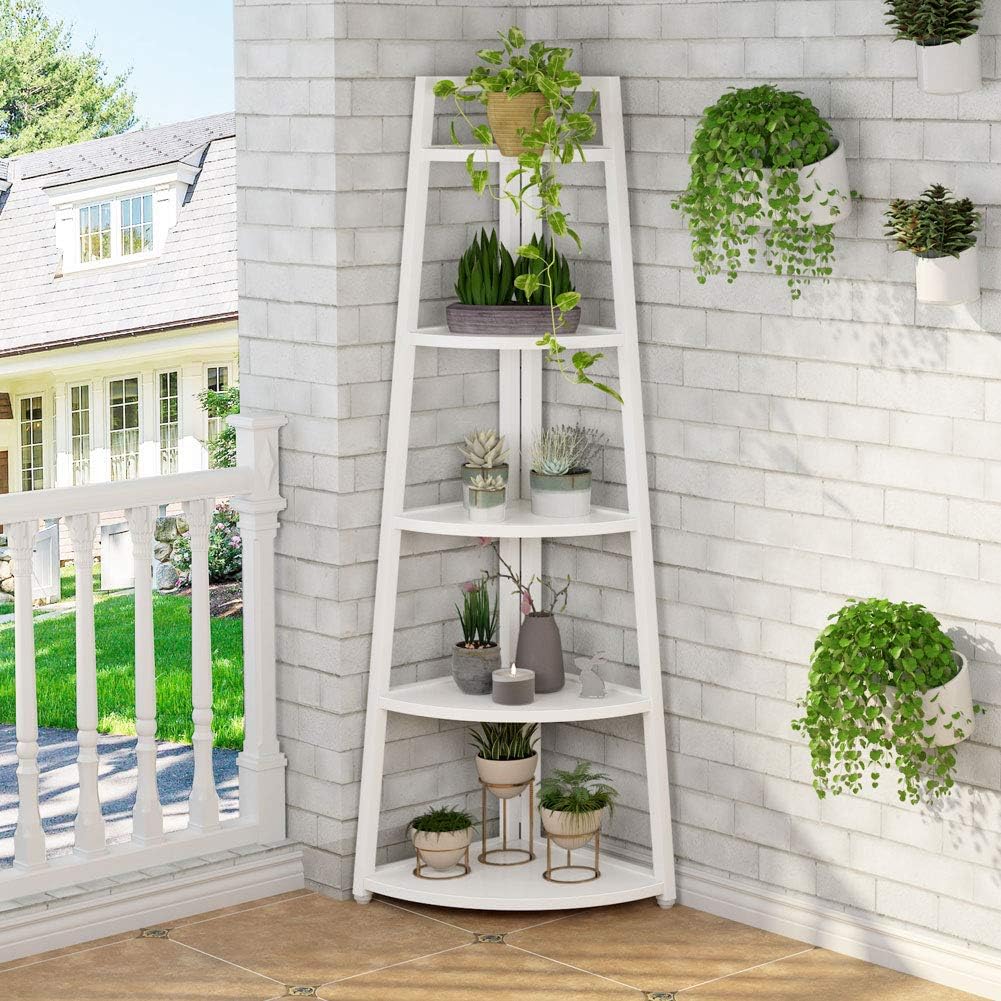 Tribesigns 70 Inch Tall Corner Bookshelf