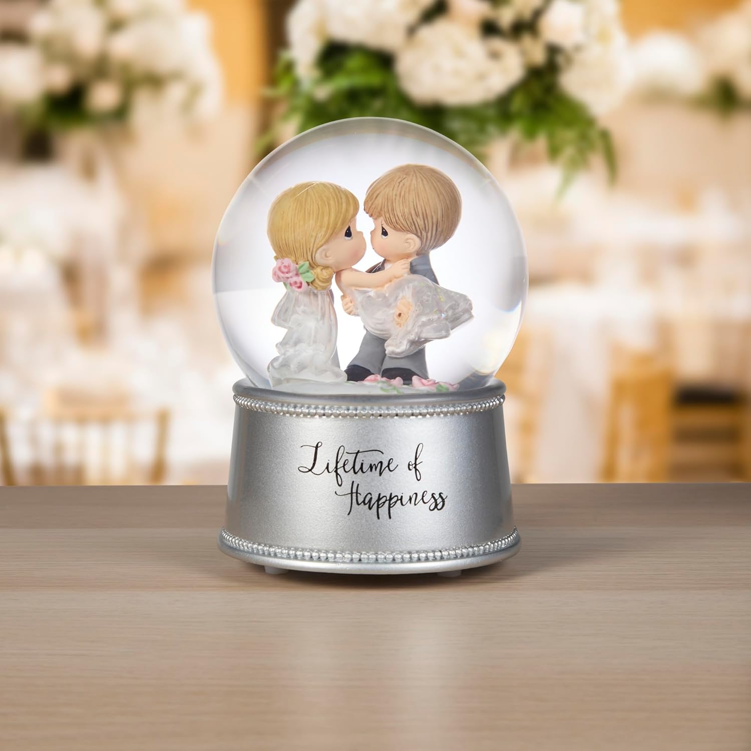 Precious Moments Wedding Musical Snow Globe