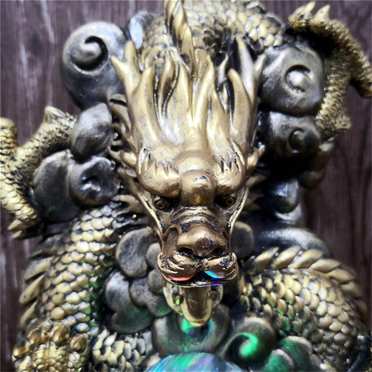 Indoor Tabletop Fountain with Chinese Dragon Decor