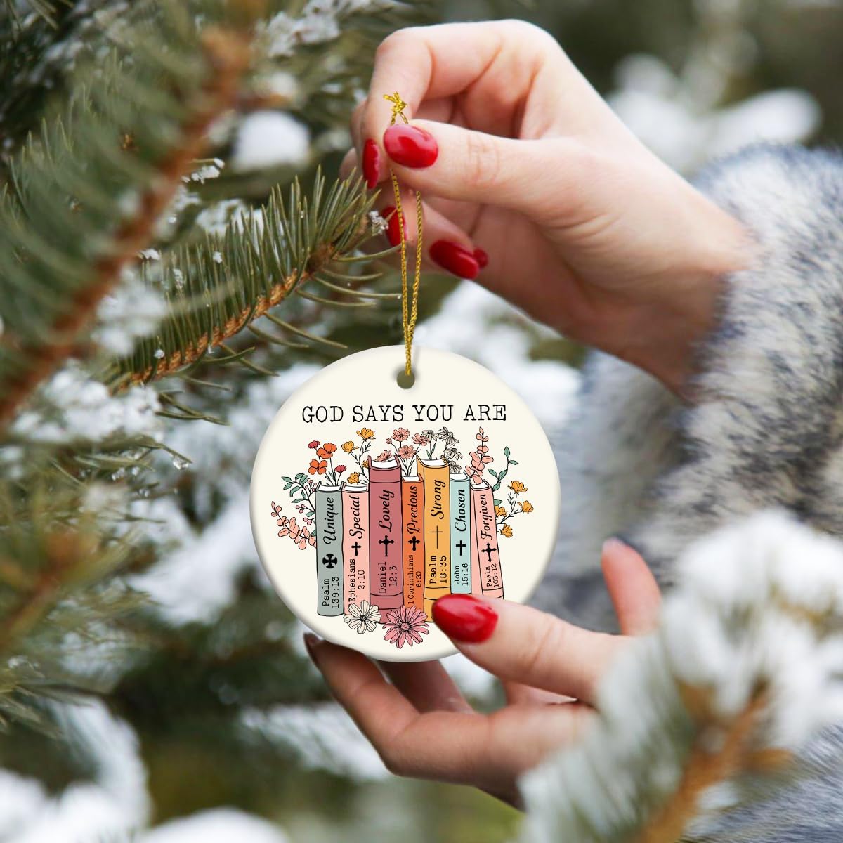 Christian Faith Ceramic Hanging Ornament 2025