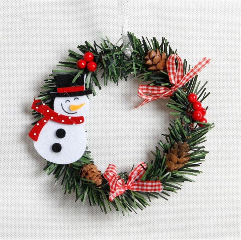 15cm Diameter Christmas Garland Wreaths Front Door Hanger Set of 12