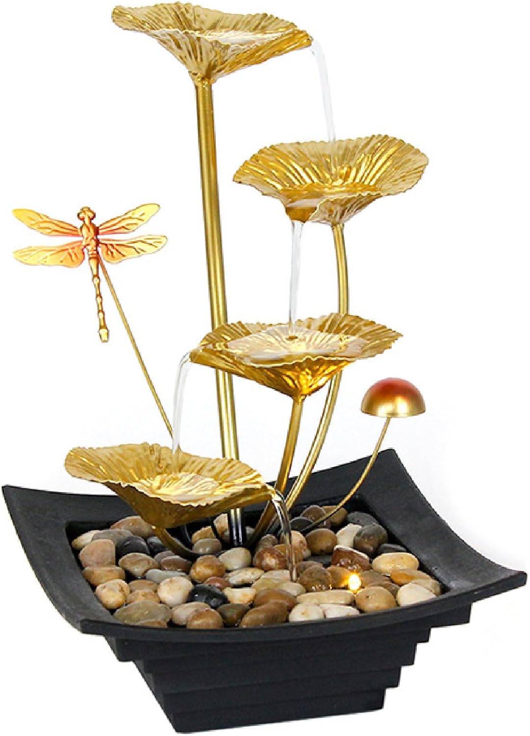 APLUSH Tabletop Fountain with River Rocks