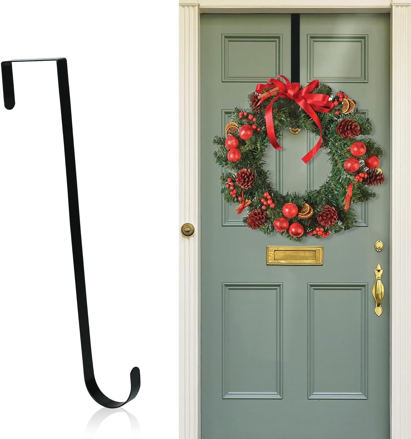 Nirohee Black Wreath Hanger for Front Door