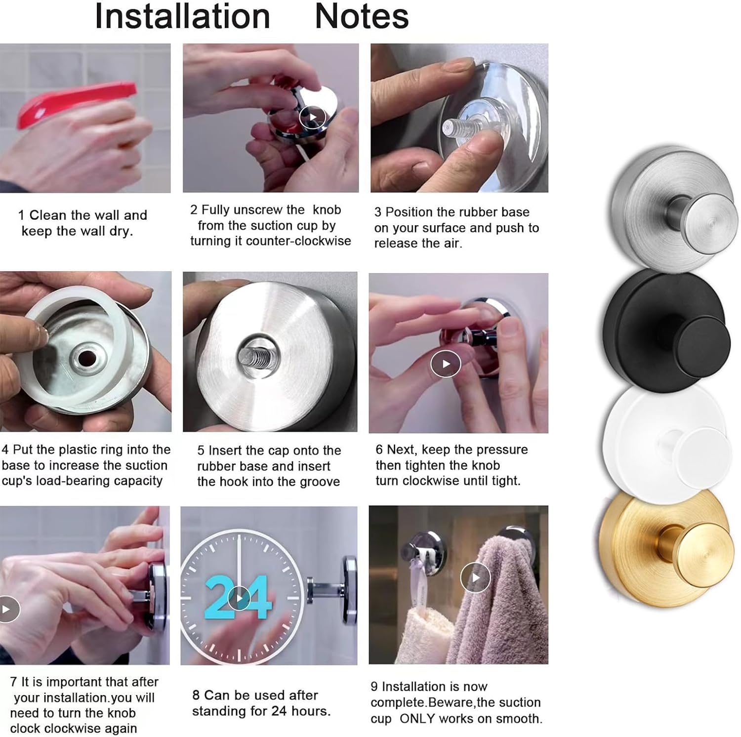 Heavy Duty Suction Cup Wreath Hooks for Glass Doors and Windows