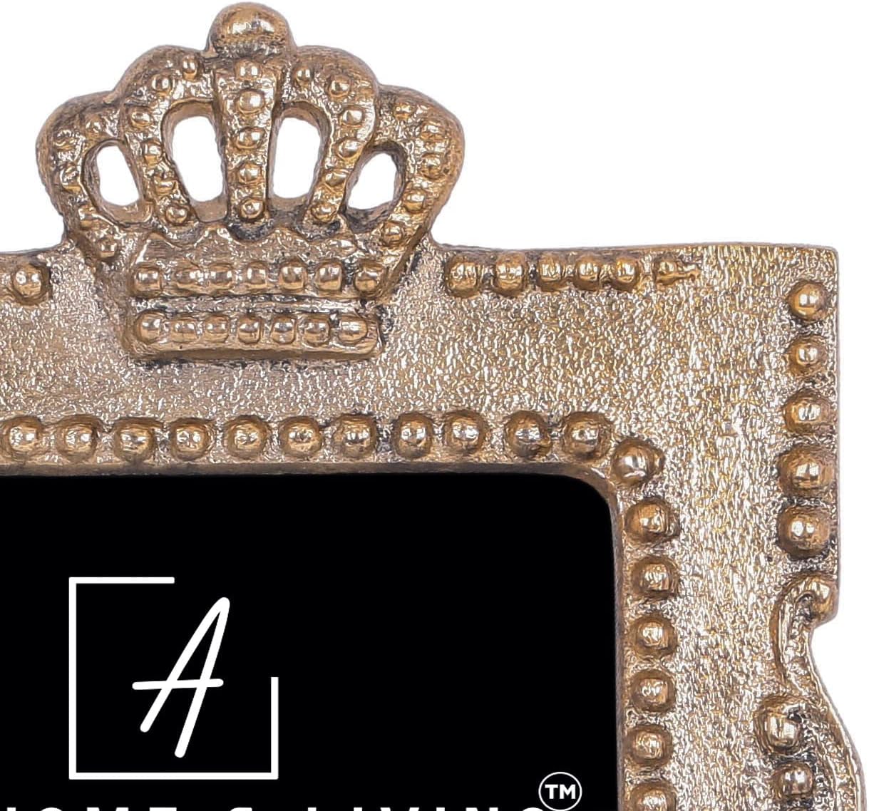 4x6 Gold Princess Crown Handcrafted Picture Frame