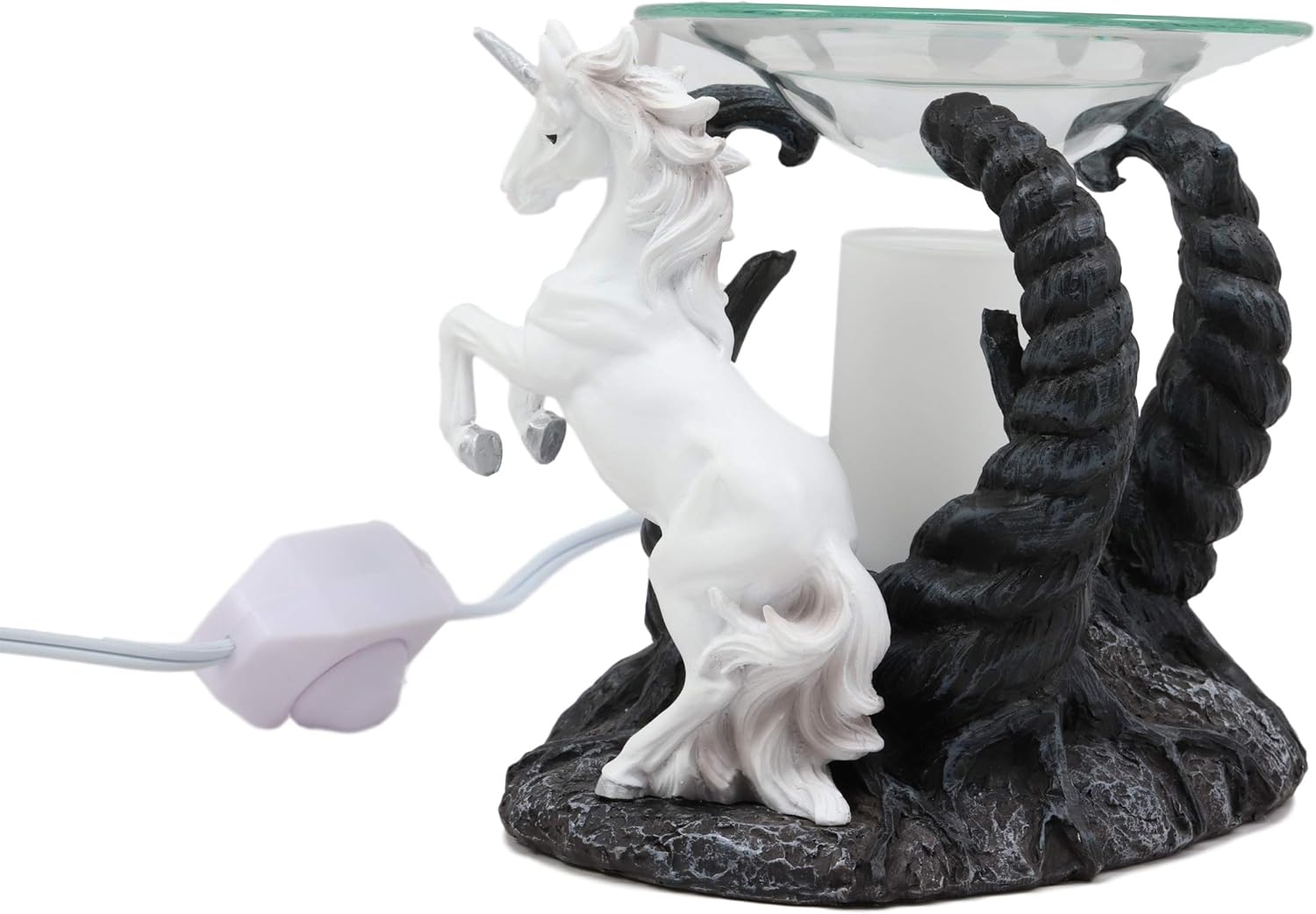 Ebros Fantasy White Unicorn Oil Burner Statue