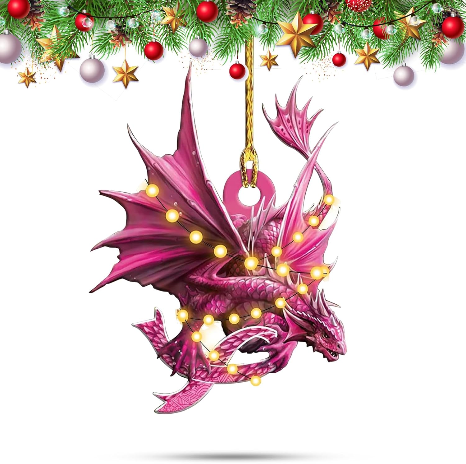 2024 Dragon Christmas Tree Ornaments - 32 Unique Acrylic Decorations