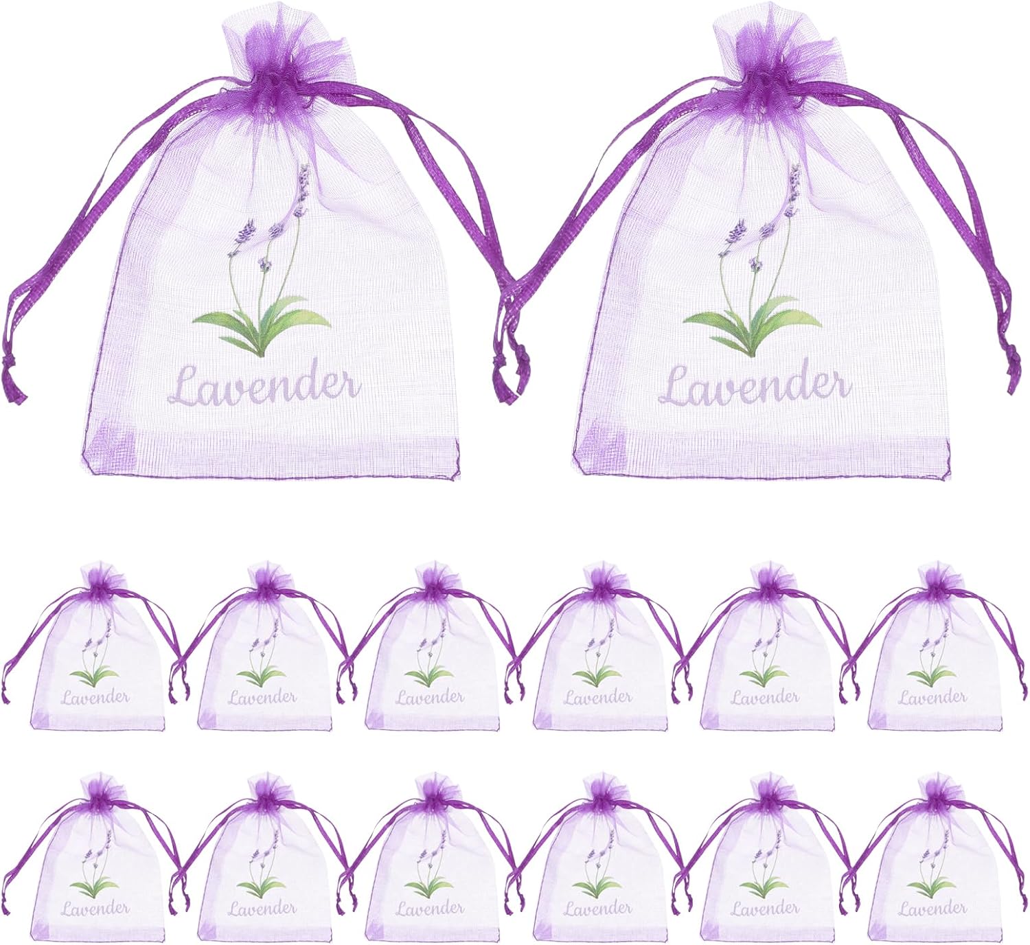 LUOZZY 20pc Lavender Pattern Sachet Bags for DIY