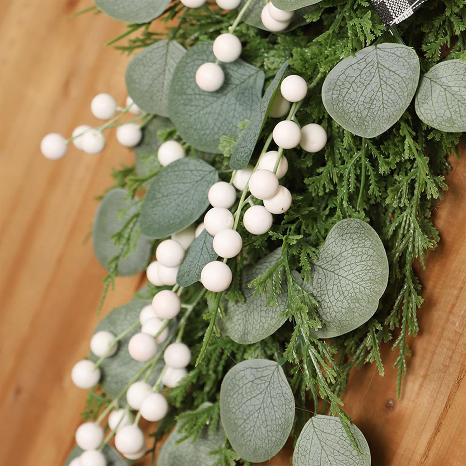 Firlar Eucalyptus Swag with Bow Wall Hanging Wreath