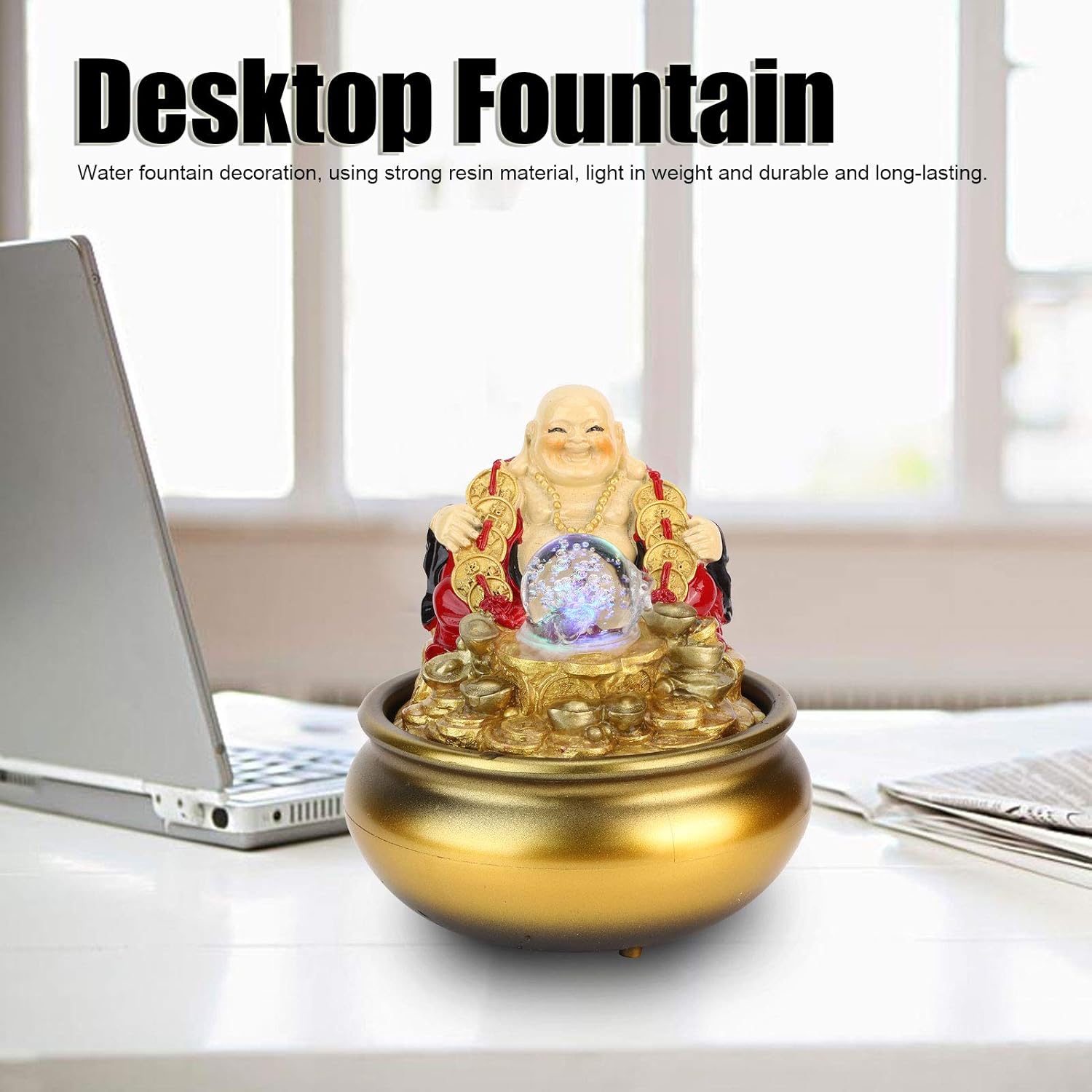 LED Tabletop Fountain with Decorative Ball