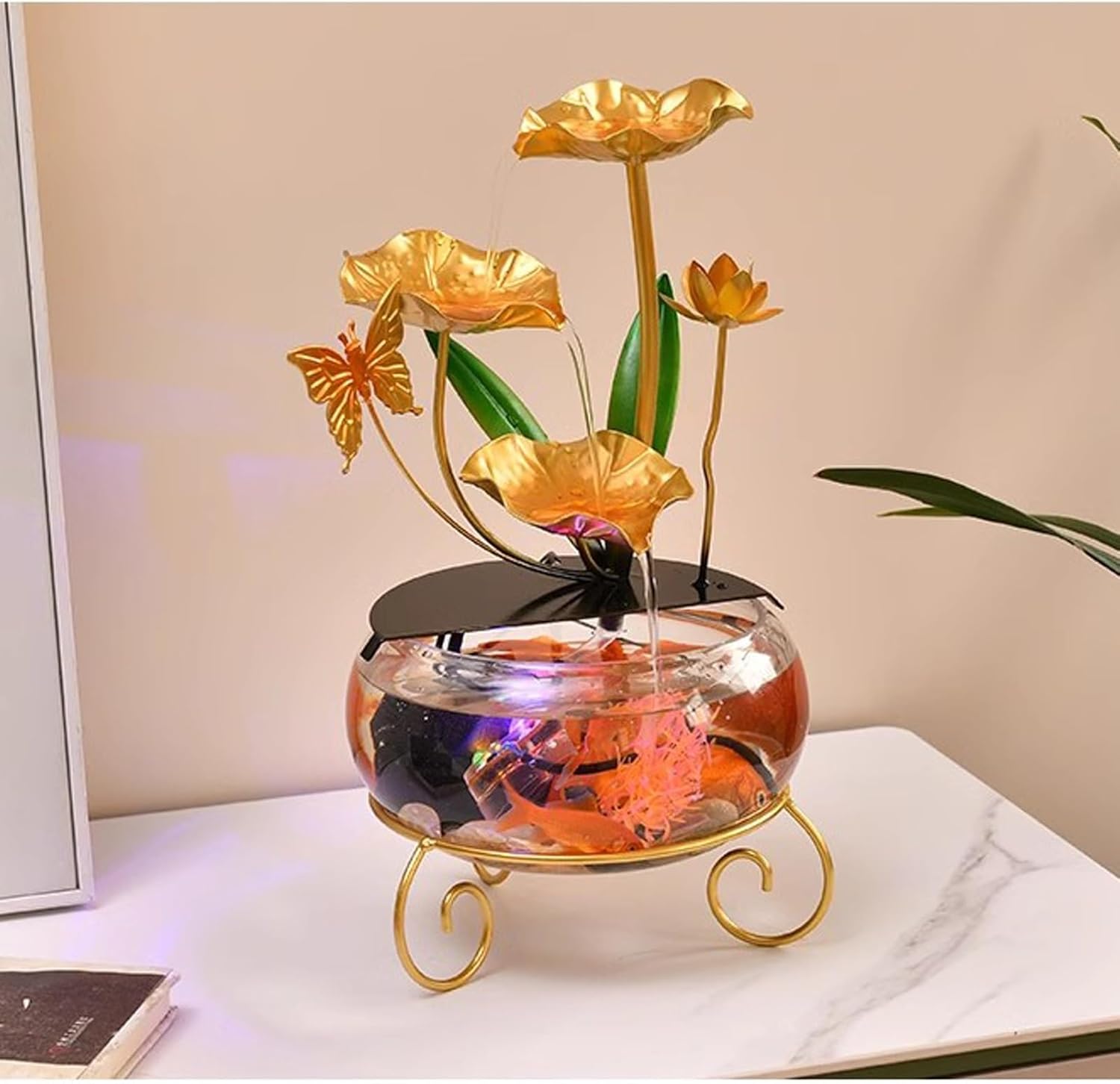 WAOCEO Tabletop Fountain Home Decoration Water Flow