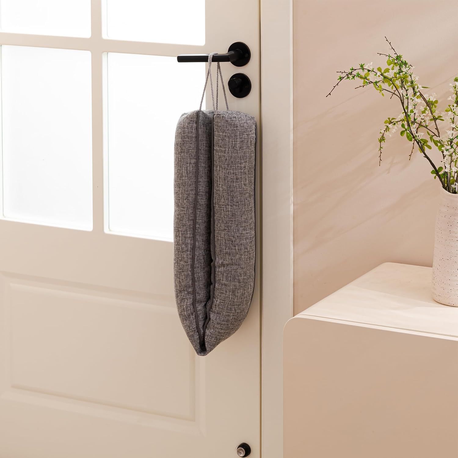 Sunolga 38 Inch Linen Draft Stopper with Removable Cover