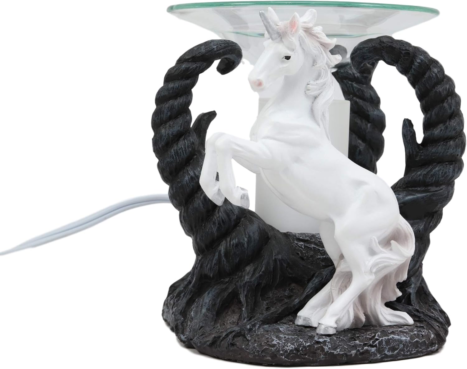 Ebros Fantasy White Unicorn Oil Burner Statue