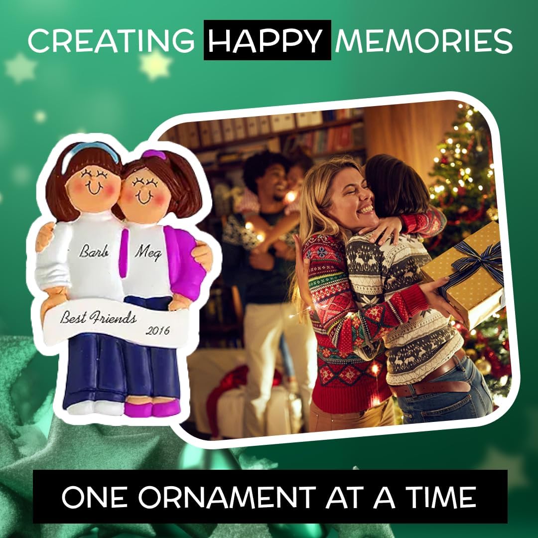 Smart Phone Personalized Christmas Ornament for Women with Blonde Hair