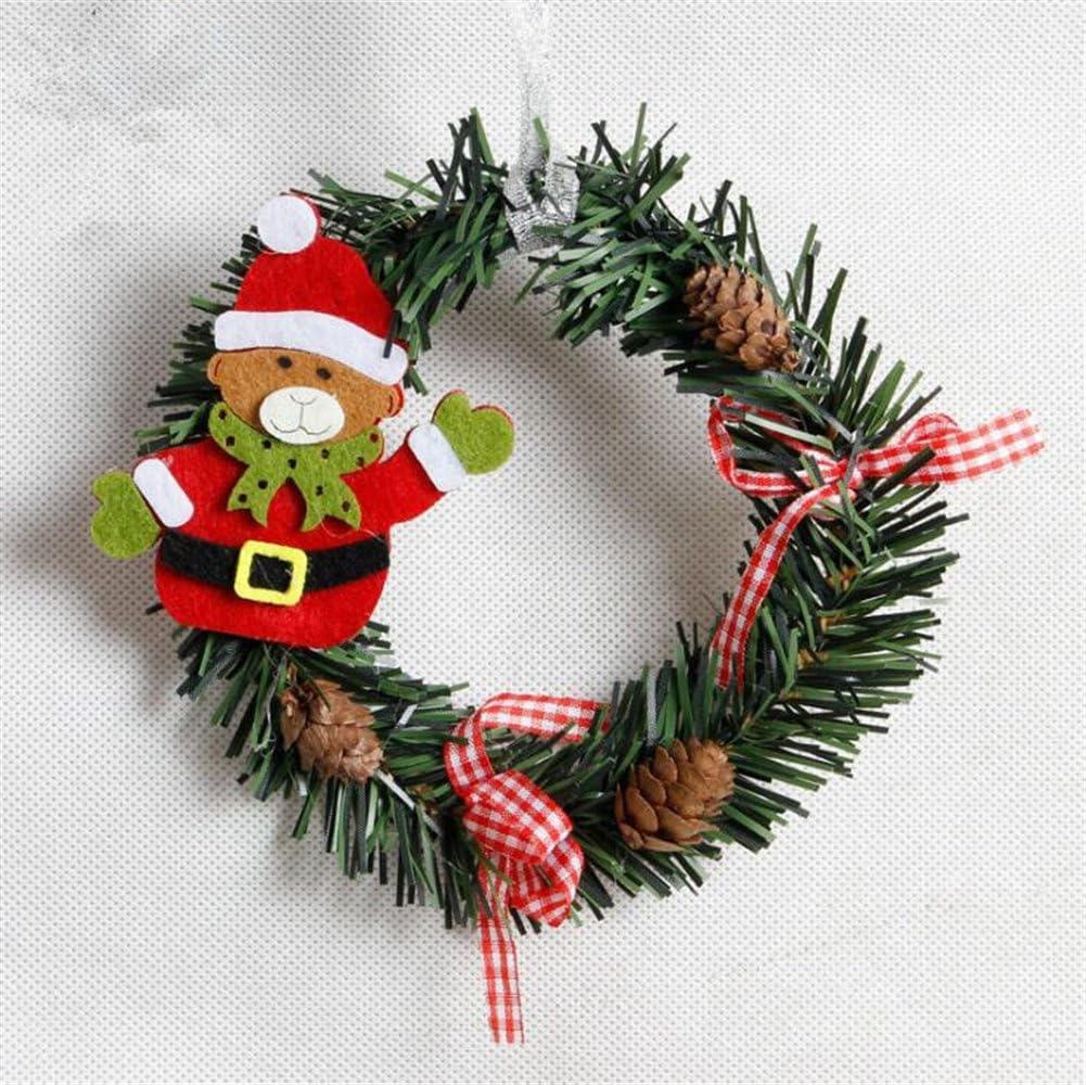 15cm Diameter Christmas Garland Wreaths Front Door Hanger Set of 12