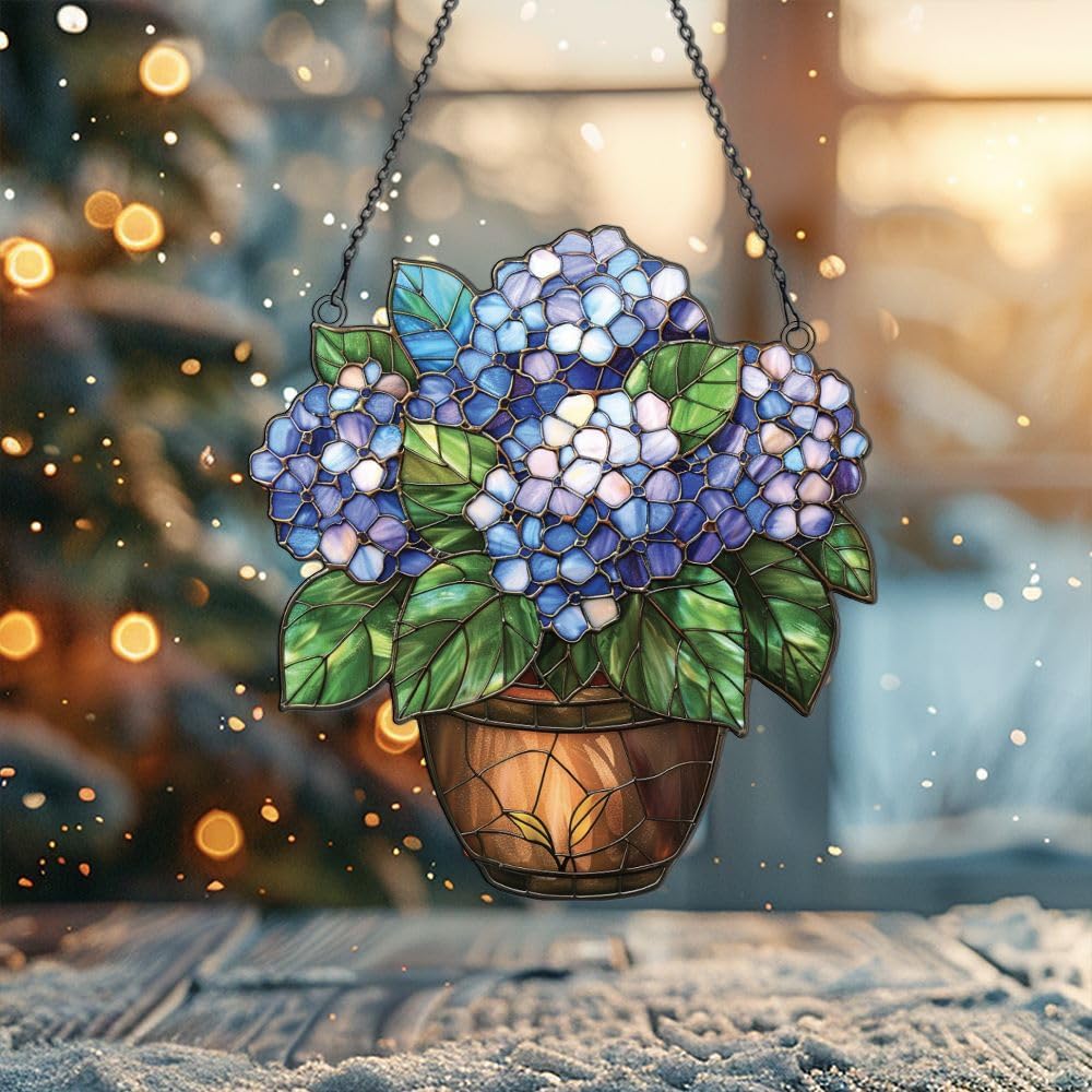 Widoteo Hydrangea Flower Hanging Ornament
