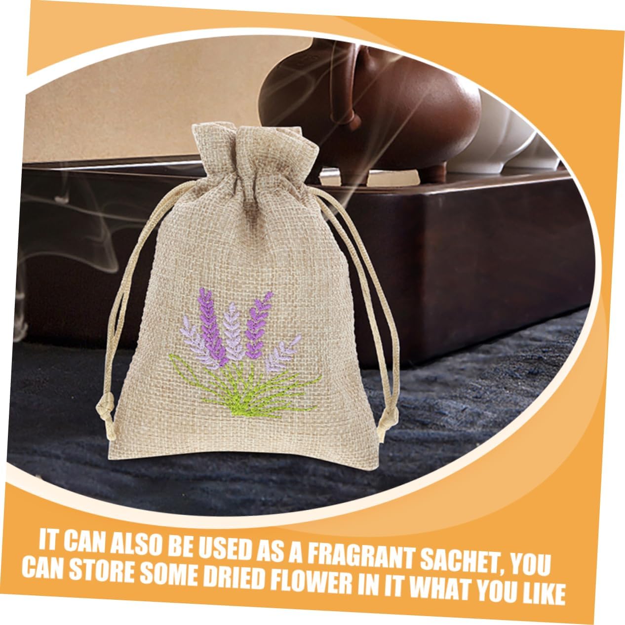 5pcs Dried Lavender Sachet Bags Empty Fragrance Pouches Reusable